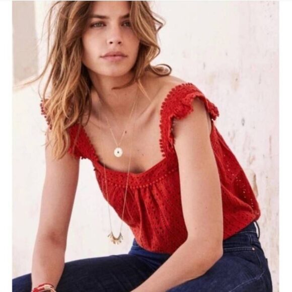 Sezane Tops - Sezane Abby blouse top rust red sz 38 (US 6)